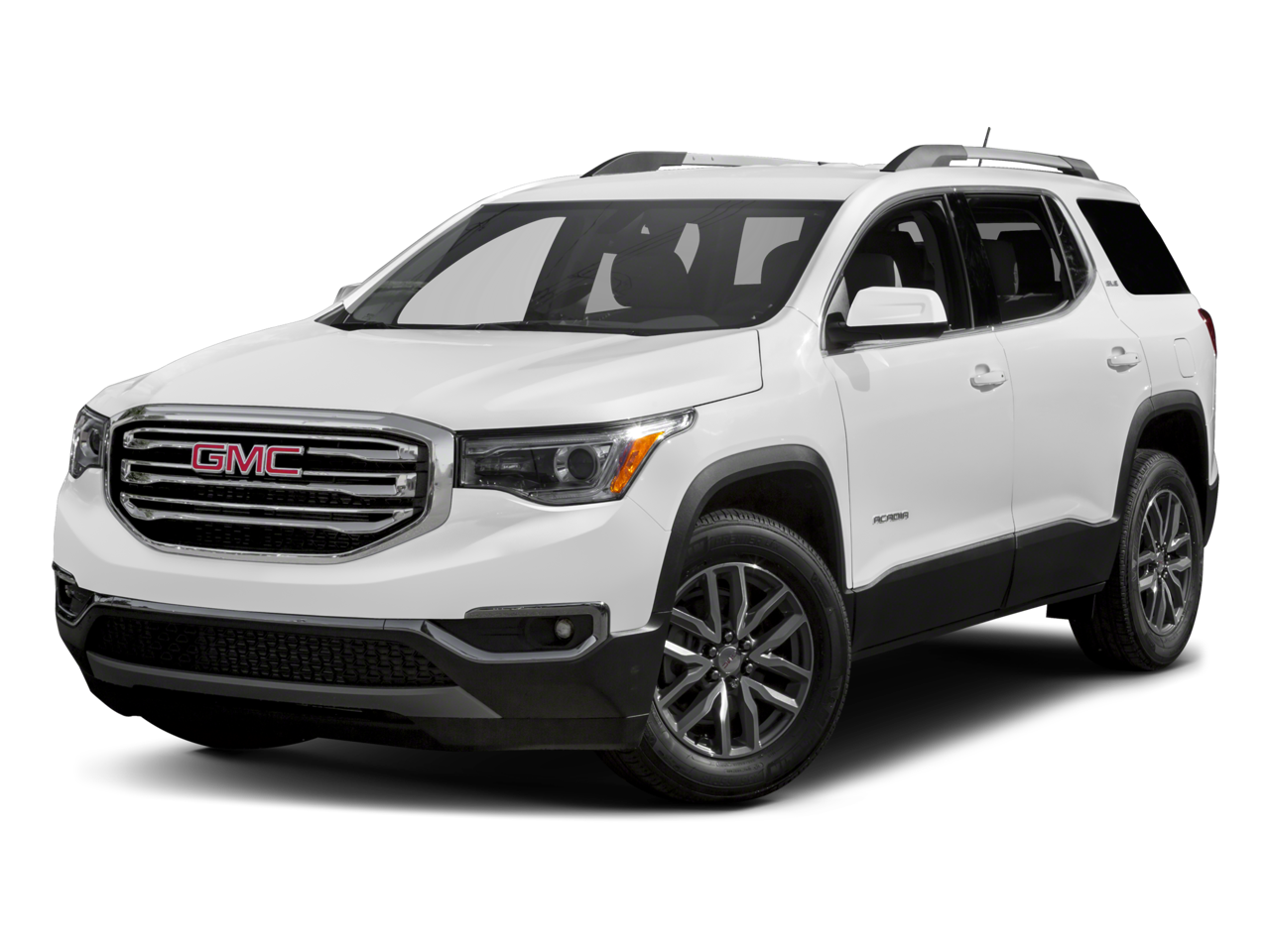 2017 GMC Acadia SLT in Iridium Metallic — front three-quarter view