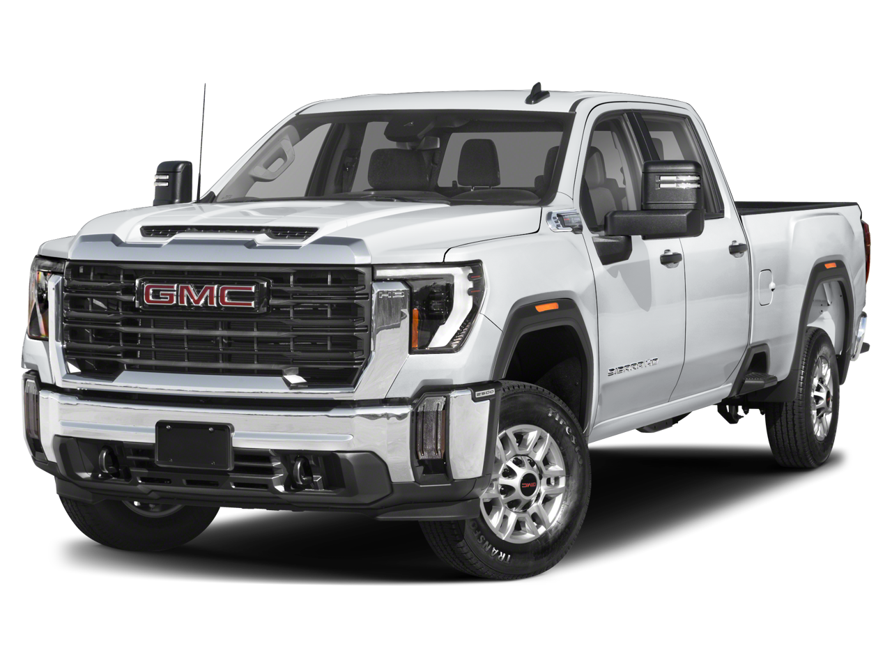 2024 GMC Sierra 2500 HD AT4 in Summit White — front three-quarter view